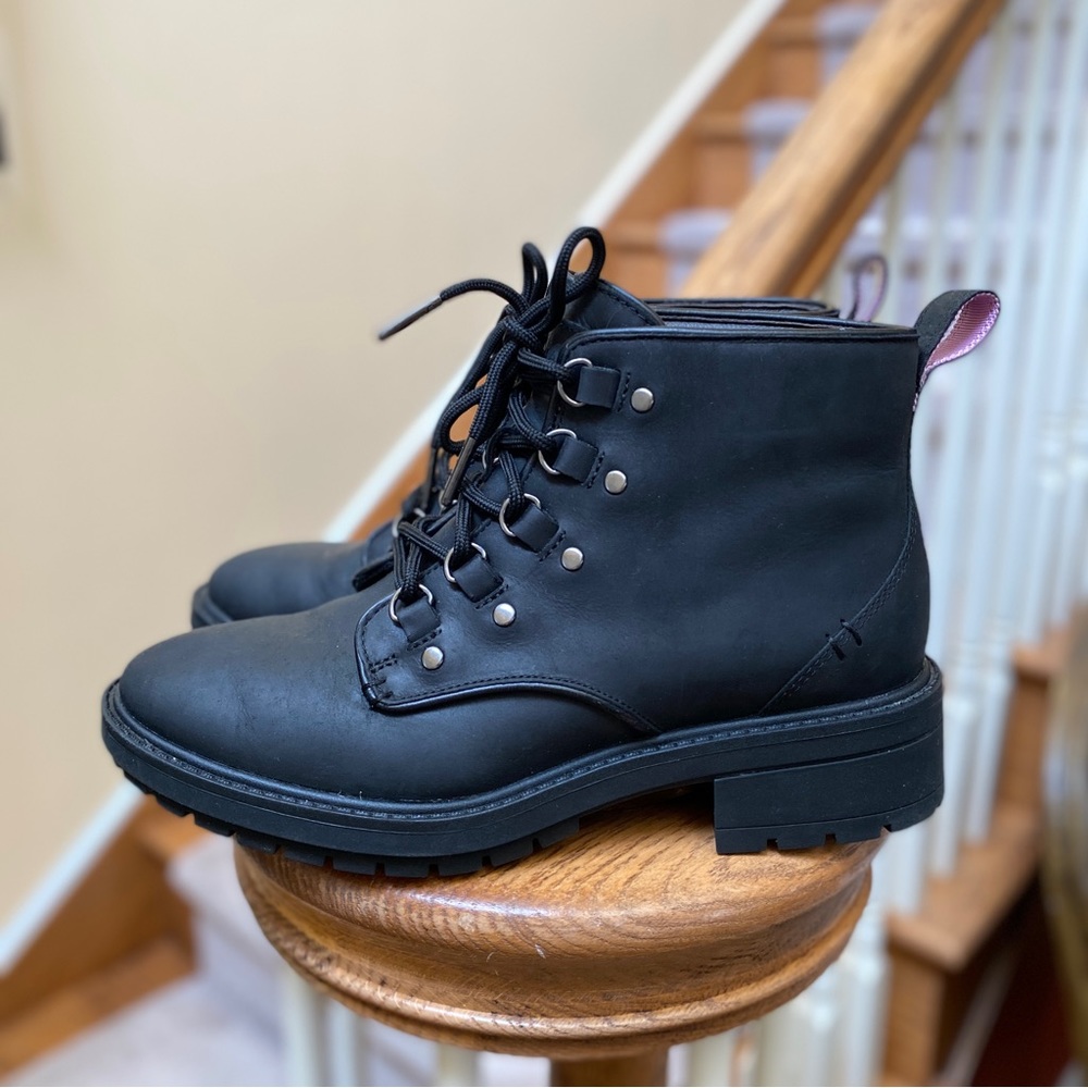 COLE HAAN OG Brianna Black Leather Women’s Boots